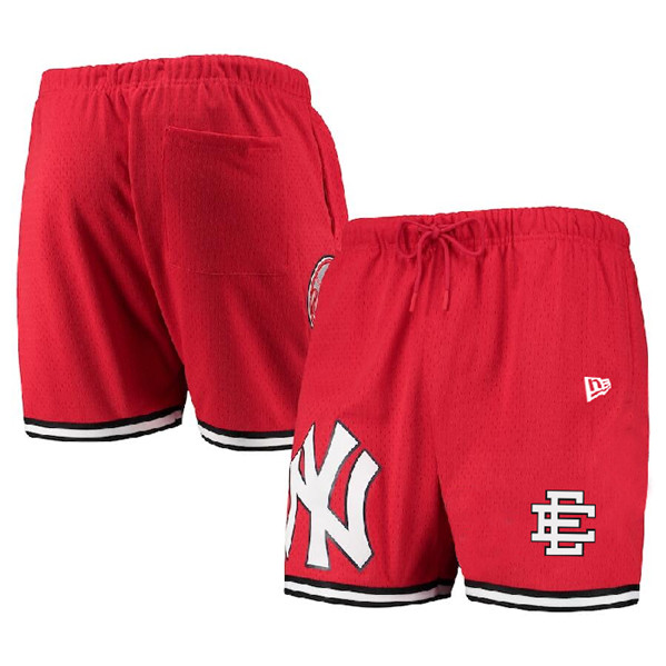 Men's New York Yankees Red Mesh Shorts